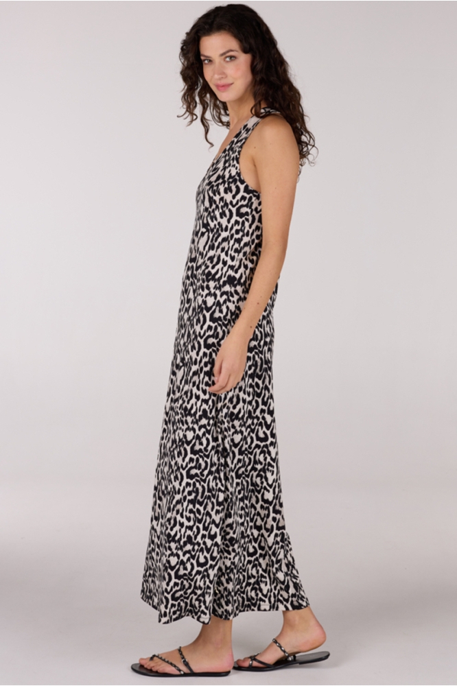 FIORA HS25 JURK VA 571 LONG SLEEVELESS 000124 LEOPARD